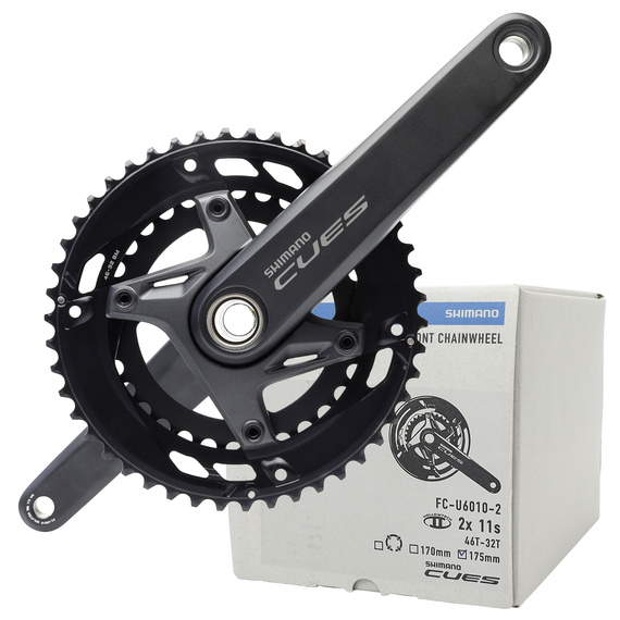 Mechanizm korbowy Shimano Cues FC-U6010-2, 2 x 9/10/11-rz, 175 mm, 46/32T 