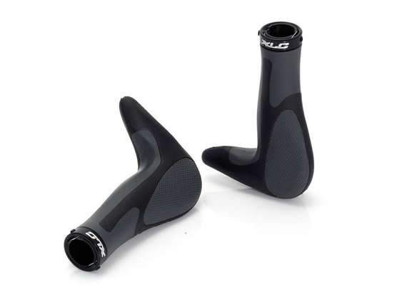 Chwyty kierownicy XLC GR-G16 ze zintegrowanymi rogami 138 mm czarno-szare