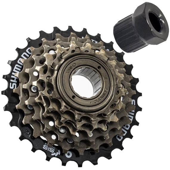 Wolnobieg nakręcany Shimano Tourney MF-TZ500 6 rz. 14-28 + Klucz do demontażu wolnobiegu
