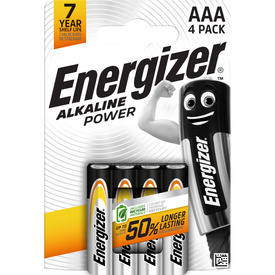 Baterie alkaliczne Energizer Alkaline Power, 4 szt. LR03 / AAA / 1,5V