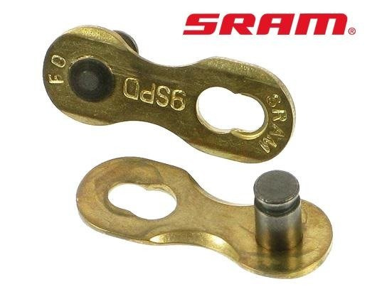 Spinka wielokrotnego użytku Sram PowerLink 9SPD do łańcuchów 9-rzędów, złota