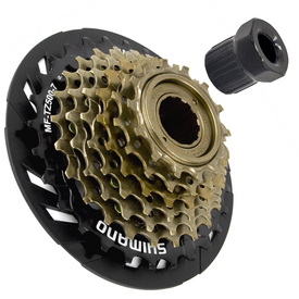 Wolnobieg nakręcany Shimano MF-TZ500 (7-mio rzędowy) z osłoną + klucz do demontażu wolnobiegu