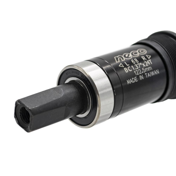 Oś mechanizmu korbowego, suport Neco B910 68x122,5 mm, BSA