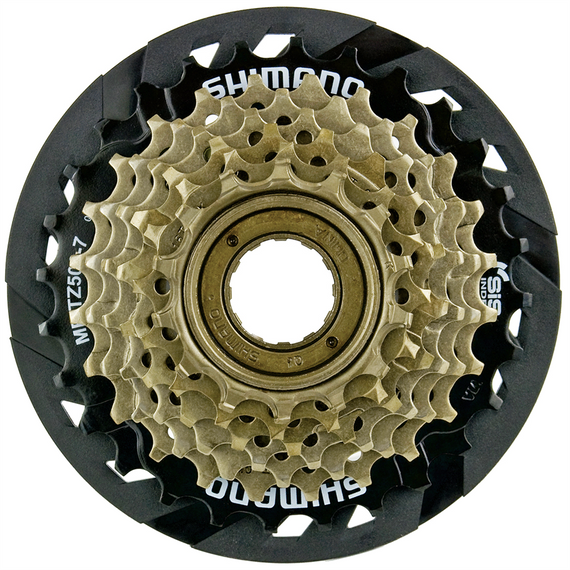 Wolnobieg nakręcany Shimano MF-TZ500 (7-mio rzędowy) z osłoną + klucz do demontażu wolnobiegu