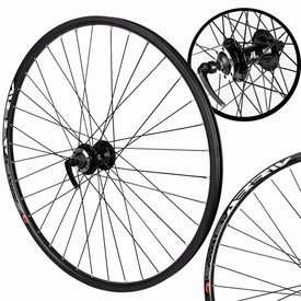 Koło przednie MTB 27.5" x 100 mm, JOYSTAR-MT21F, pod tarczę IS (6 śrub), szybkozamykacz, czarne