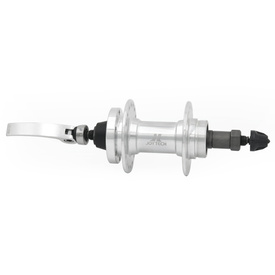 Piasta tylna Joytech JY-D242DSE, 36H, wolnobieg, hamulec tarczowy, QR, srebrna