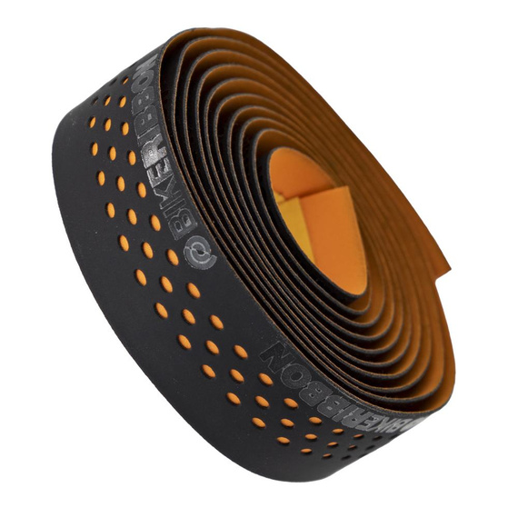 Owijka na kierownicę Bike Ribbon Drops 2 x 210 cm x 3 mm, czarno-pomarańczowa