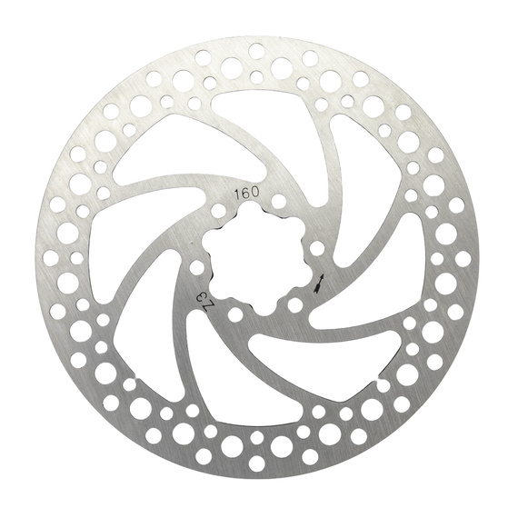 OUTLET Tarcza hamulcowa Fibrax Z3, 160 mm, 6 śrub, srebrna
