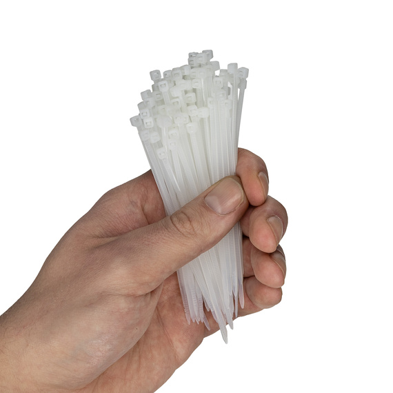 Opaski zaciskowe, zipki NEO-Tools Extreme 2.5 x 100 mm, 100 szt., białe