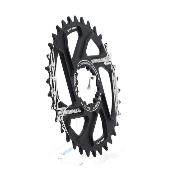 Tarcza mechanizmu korbowego SNAIL do Sram GXP, Truvativ, 34T, Direct Mount, 3 mm Offset, czarna, aluminium