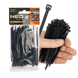 Opaski zaciskowe, zipki NEO-Tools Extreme 2.5 x 100 mm, 100 szt., czarne