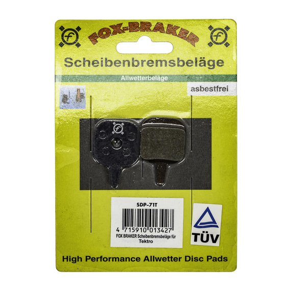 Klocki Fox braker SDP-71T do hamulców Tektro IO, Novela, Aquila, Gemini N11.11
