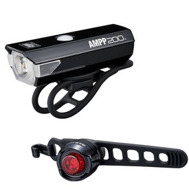 Zestaw lampek Cateye Ampp200 i Orb, 200 lm, USB + CR2032