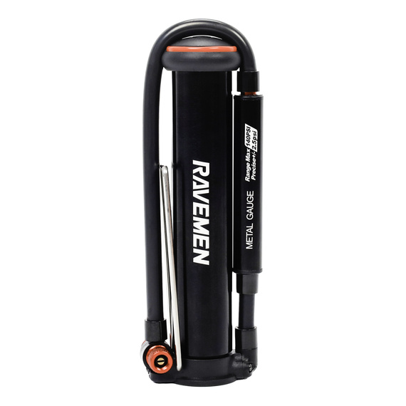 Pompka ręczna podłogowa Ravemen MP02, Presta, Schrader (auto), 220 PSI, uchwyt