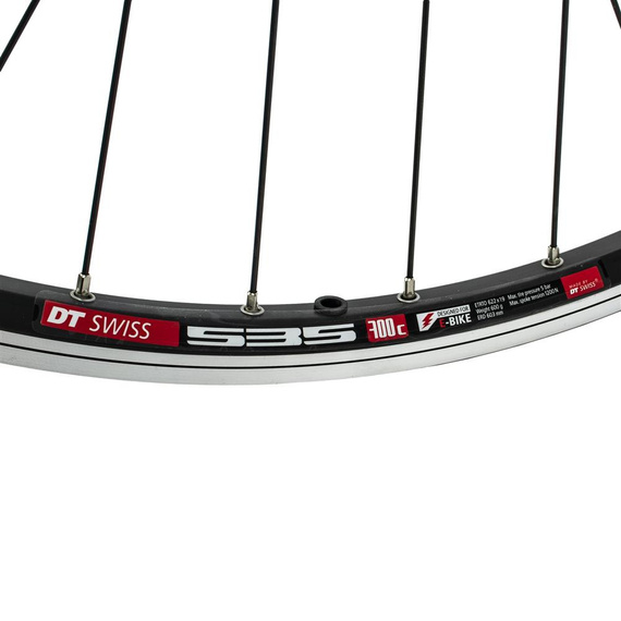 Zestaw kół rowerowych (przednie i tylne) 28" 700C DT Swiss 535 HB-QC400, FH-QC400, Sapim Leader, V-Brake