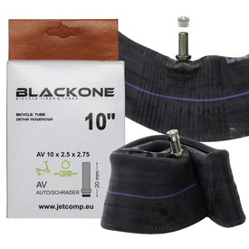 Dętka BlackOne 10" x2.5/2.75 AV-20mm prosty (grubość 2.25mm) do hulajnóg elektrycznych