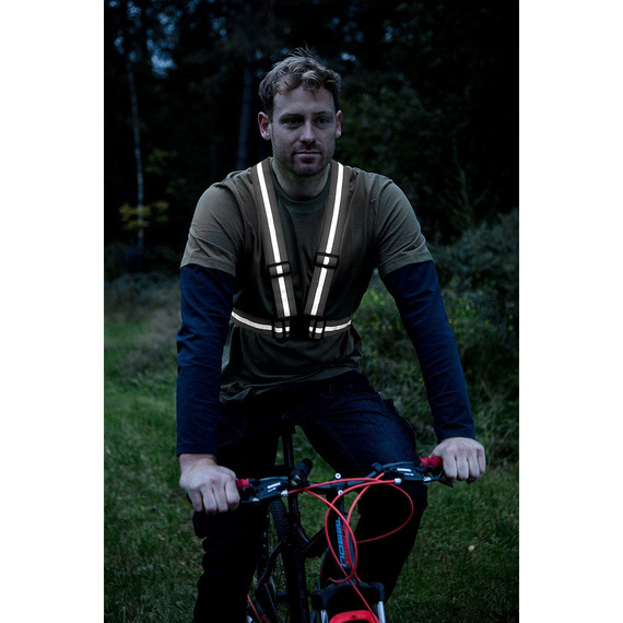 Odblaskowe szelki bezpieczeństwa NEO, elastyczne, regulowane, czarne