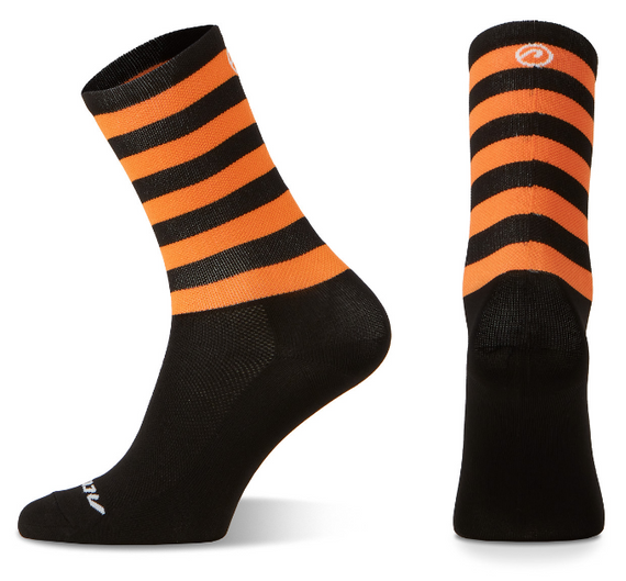 Skarpetki kolarskie Accent Stripe Long, czarno-pomarańczowe, L (42-44)