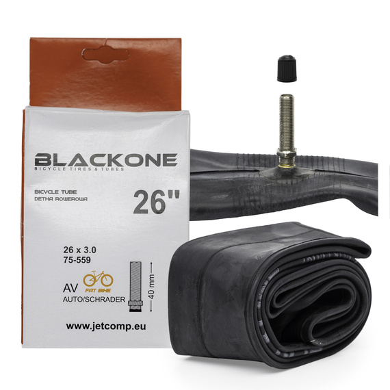Dętka BlackOne FAT BIKE 26"x3.0 75-559, AV-40mm, zawór gwintowany