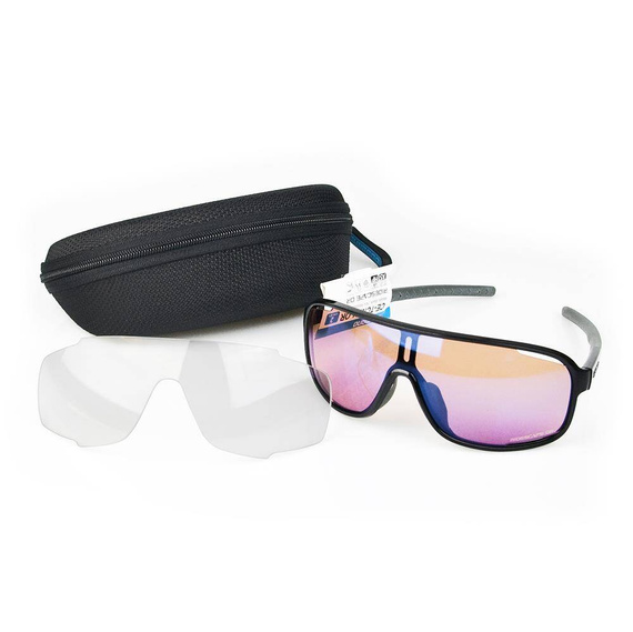 Okulary Shimano Technium czarne metaliczne, soczewki Ridescape Off Road - MTB
