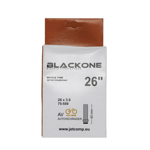 Dętka BlackOne FAT BIKE 26"x3.0 75-559, AV-40mm, zawór gwintowany