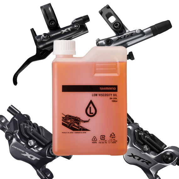 Olej mineralny do hamulców hydraulicznych Shimano Low Viscosity, XTR / Deore XT, 1000 ml