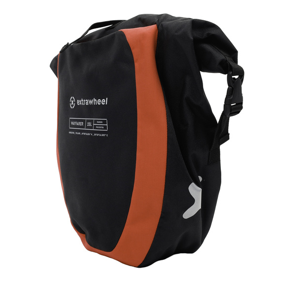 Sakwy Extrawheel WayFarer czarno-czerwone 50L (2x 25L) poliester