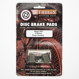 Klocki hamulcowe pół-metaliczne Fibrax ASH912 do hamulców Hope XC4 (4-tłoczkowe)