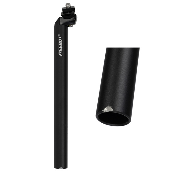 OUTLET Wspornik siodła Accent SP-252 31,2 mm, czarny piaskowany