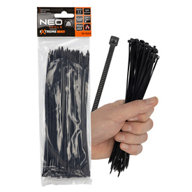 Opaski zaciskowe, zipki NEO-Tools Extreme 2.5 x 200 mm, 100 szt., czarne