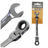 Klucz płasko-oczkowy Neo Tools, z przegubem i grzechotką,10 mm