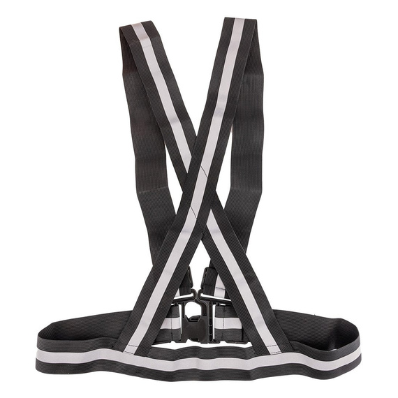 Odblaskowe szelki bezpieczeństwa NEO, elastyczne, regulowane, czarne