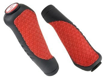 Chwyty kierownicy profilowane Sram Comfort Grips czarno czerwone, 133mm