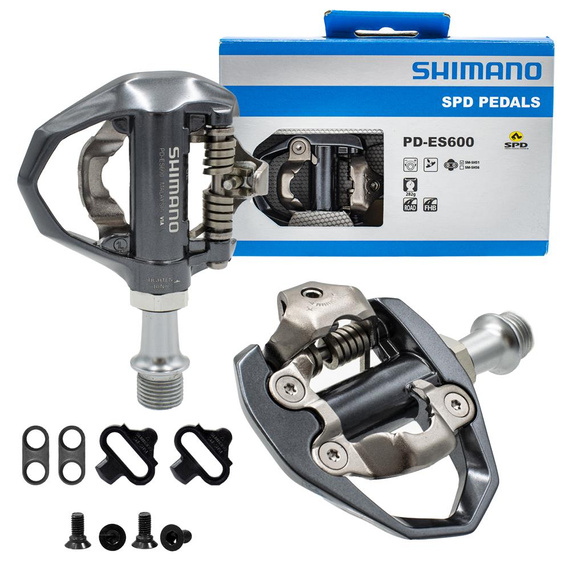 Pedały SPD Shimano PD-ES600, z blokami SM-SH51