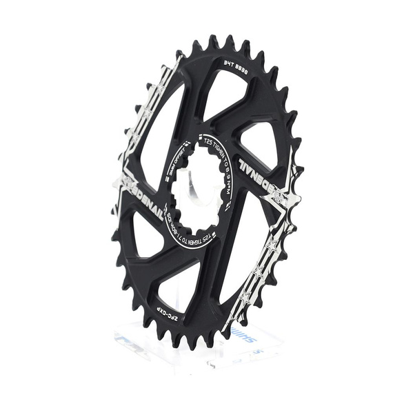 Tarcza mechanizmu korbowego SNAIL do Sram GXP, Truvativ, 34T, Direct Mount, 3 mm Offset, czarna, aluminium
