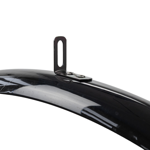 Błotniki Orion 26"/53 mm, zestaw przód i tył, PCV, czarny połysk