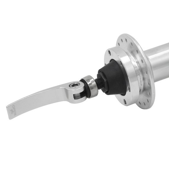 Piasta tylna Joytech JY-D242DSE, 32H, wolnobieg, hamulec tarczowy, QR, srebrna