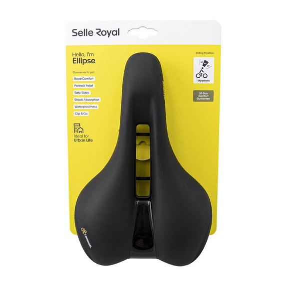 Siodełko Selle Royal Ellipse Moderate, żęlowe, 60 st., elastomery 