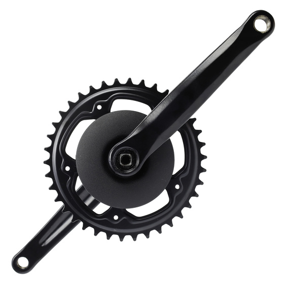 Mechanizm korbowy 1-rzędowy Onyx, mocowanie kwadrat, 170 mm, 38 zębów, czarny 