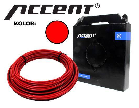 Outlet Pancerz przerzutki Accent 4 mm x 1,5 metra, czerwony z teflonem