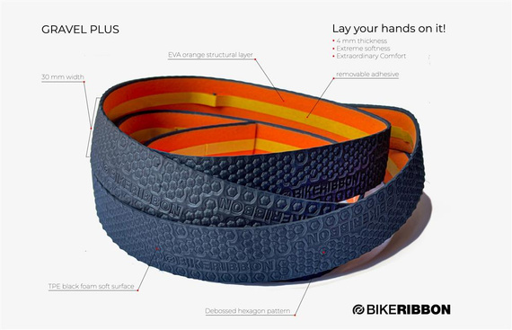 Owijka na kierownice Bike Ribbon Gravel Plus, TPE + EVA