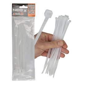 Opaski zaciskowe, zipki NEO-Tools Extreme 3,6 x 200 mm, 20 szt., białe