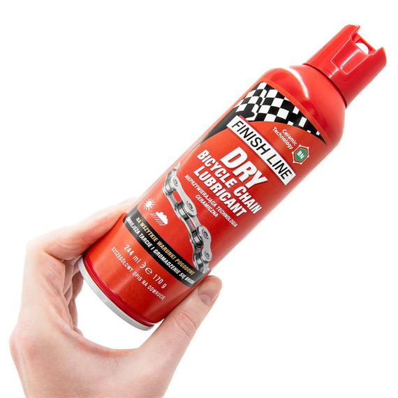 Olej Finish Line Dry Lube 240 ml, ceramiczny, dodatek azotku boru, aerozol