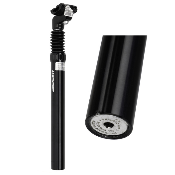 OUTLET Wspornik siodła amortyzowany Zoom SPS-C372 31,6 mm, czarny