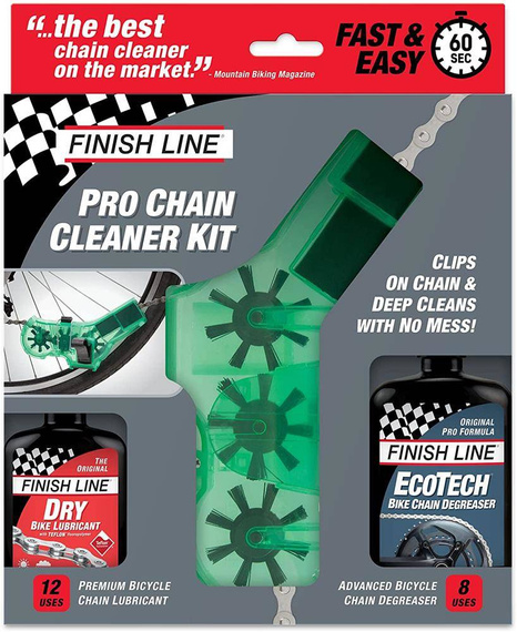 Zestaw Finish Line Chain Cleaner przyrząd do czyszczenia łańcucha + odtłuszczacz Eco Tech 120 ml i olej Dry 60 ml 