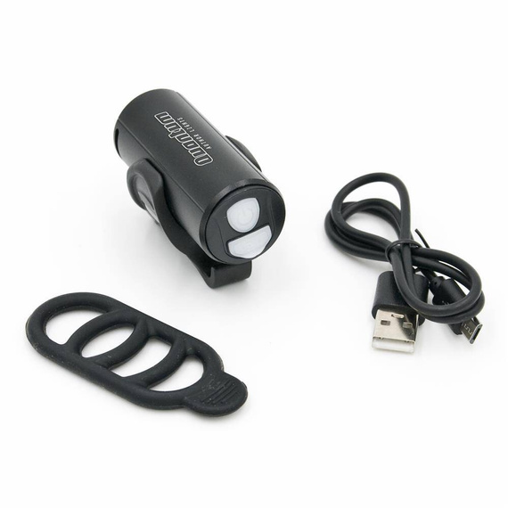 Lampka przednia AUTHOR QUANTUM 350lm USB czarna