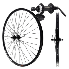 Koło przód 28/29" Piasta Shimano QC300, obręcz aluminiowa Swift Arriv, pod tarczę, 36H