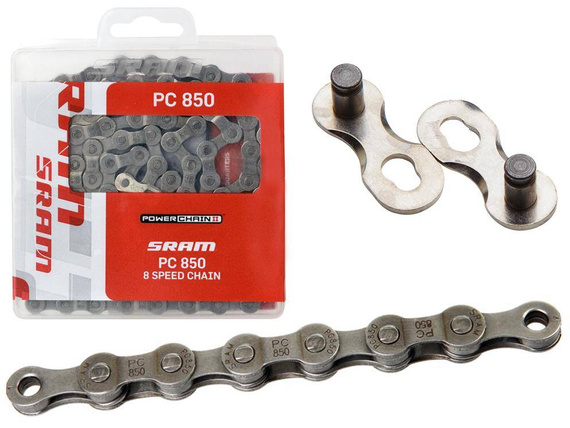 Outlet Łańcuch Sram PC 850 114 ogniw 6/7/8-rzędowy, szary, spinka Power Link