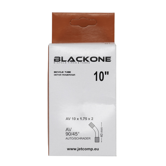 Dętka BlackOne 10" x2.5/2.75 AV- 90/45° (grubość 2.25mm) do hulajnóg elektrycznych
