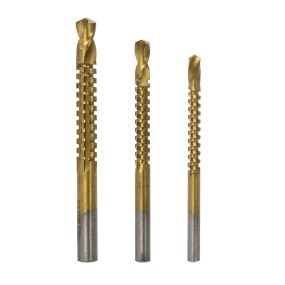 Zestaw wierteł-pił HSS-TiN NEO Tools 5-8 mm do drewna i metalu – 3 szt.